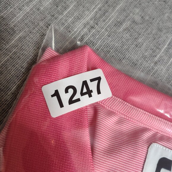 FJ Footjoy Shirt Womens Medium Pink White Striped Golf Polo First Tee PGA TOUR - Picture 10 of 11
